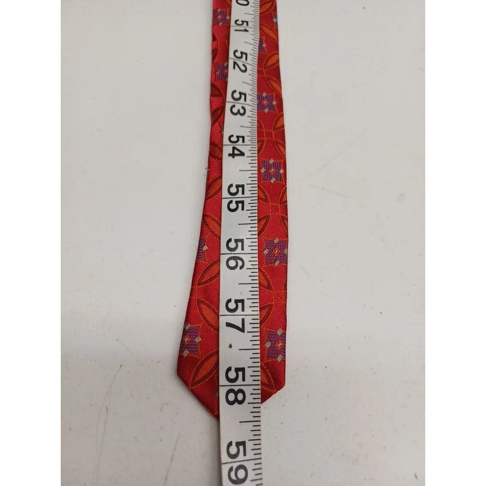 ROBERT TALBOTT Best of Class Mens Silk Necktie Tie USA Geometric Red NWT $135